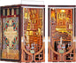 DIY Book Nook Kit, DIY Miniature Dollhouse Booknook Kit, 3D Wooden Puzzle Bookend Bookshelf Insert with LED Light for Teens and Adults (Roaring Twenties Speakeasy)