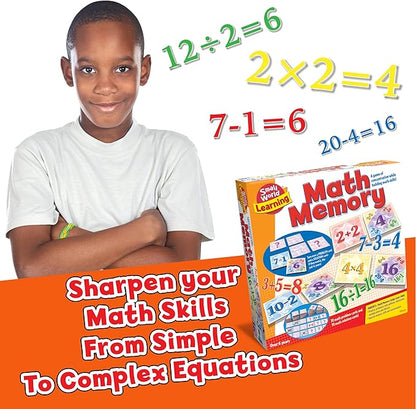 Math Games for Kids Ages 6-8, 8-12, Math Memory Card Game Memory Matching Game, Math Manipulatives 1st, 2nd, 3rd, 4th, 5th Grade