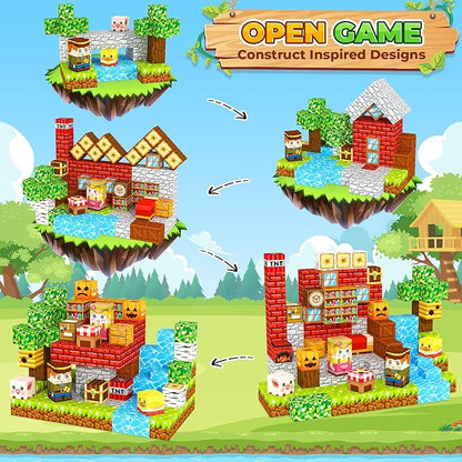 Magnetic Blocks Kids Games Building Toys for 3 4 5 6 7 8 9 10 11 12 Year Old Boys Girls, Magnetic Tiles Cubes STEM Sensory Toys for Toddler Travel Party Christmas Birthday Gifts