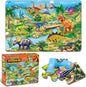 Dinosaur Floor Puzzle for Kids Ages 3-6, Jumbo 24-Piece Large Jigsaw Puzzle, Educational Preschool Toy for Boys and Girls, STEM Learning Gift for Toddlers
