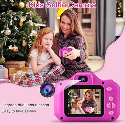 GKTZ Toys for Girls Age 3-8, Kids Camera Digital Video Toddler Camera Children Camcorder Birthday Gifts for 3 4 5 6 7 8 Year Old Girls with 32GB SD Card (Rose)