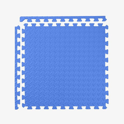 IncStores 1/2 Inch Thick Diamond Soft Foam Flooring Tiles | High-Density Interlocking Foam Tiles for Rugged Style in Your Home Gym, Playroom, and More | Blue, 6 Tiles