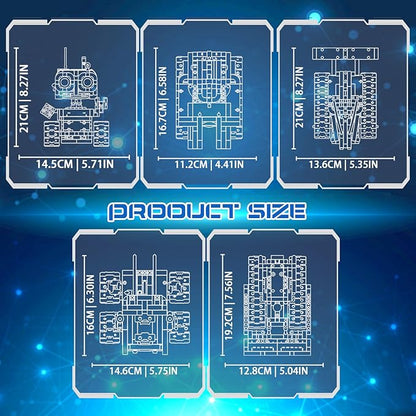 5in1 STEM Robot Building Kit, 560 PCS APP/Remote Control Mech RC Robotics for Kids Ages 8-12, Science Kit Coding Robots Toy Set, Birthday Gifts for Boys Age 8-14+