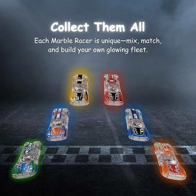 No. 19, LED Light Up Pull Back Race Car, Toy Vehicle for Kids 3 and Up