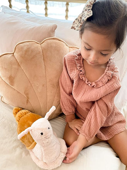 MON AMI Shelby The Snail Stuffed Animal - 11", Soft & Premium Snail Plush Toy, for Toddlers, Kids, Use as Toy or Nursery Room Décor