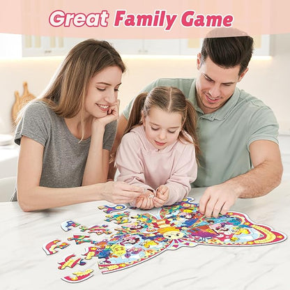 ELX 52 Piece Butterfly Jigsaw Puzzle for Kids 3+, Large Floor Puzzle for Preschool Learning with Storage Bag, Educational Toy Gift Birthday and Christmas for Boys Girls