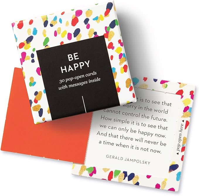 Compendium ThoughtFulls Pop-Open Cards — 4-Pack of You're Awesome, Smile, Be Happy, Thanks — 120 Pop-Open Cards, Each with a Different Message Inside