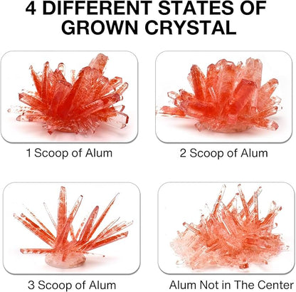 BenBen Crystal Growing Kit for Kids, Grow 6 Crystals with Light Up Display Stand, Educational STEM Toys for Girls and Boys, Science Kit for Kids Age 8-14, Birthday Gifts Science Experiments