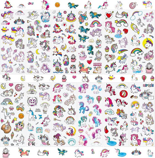 36 Sheets Unicorn Stickers for Kids - 900+ 3D Puffy Stickers Fantasy Theme | Magical, Rainbow, Stars | Reusable, Waterproof | Crafts, Journals, Party Favors
