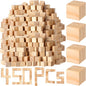 Barydat 450 Pcs 0.5 in Wooden Cubes, Unfinished Wooden Blocks for Crafting Natural Craft Wood Square Blank Cube for DIY Project Baby Showers
