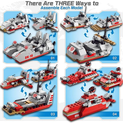 Sitodier STEM 811pcs Construction 25 in 1 Cruiser Ocean Ship Building Toy for 6+ Boys | 25 Models Engineering Building Bricks Kit for Ages 6-12