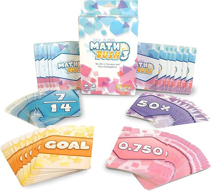 Math Rush 3: Fractions, Decimals & Percentages - A Cooperative Time-Based Math Flash Card Game for Kids, Students, and Families | Fun & Engaging STEM Game for Math Class or Family Game Night