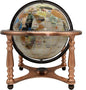 Limited Edition! Unique Art Since 1996 Pearl Ocean Table Top Gemstone World Globe with 4 Leg Copper Plated Zinc Alloy Stand (220MM/PEARL OCEAN/4LEG COPPER)