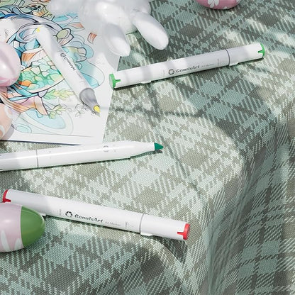 49 Alcohol Markers, With Bleeding-Proof Drawing Mat, Dual Tips Brush & Chisel Art Markers for Coloring, Sketching, Card Making and DIY Patinting- Perfect for Adults and Kids -Refillable