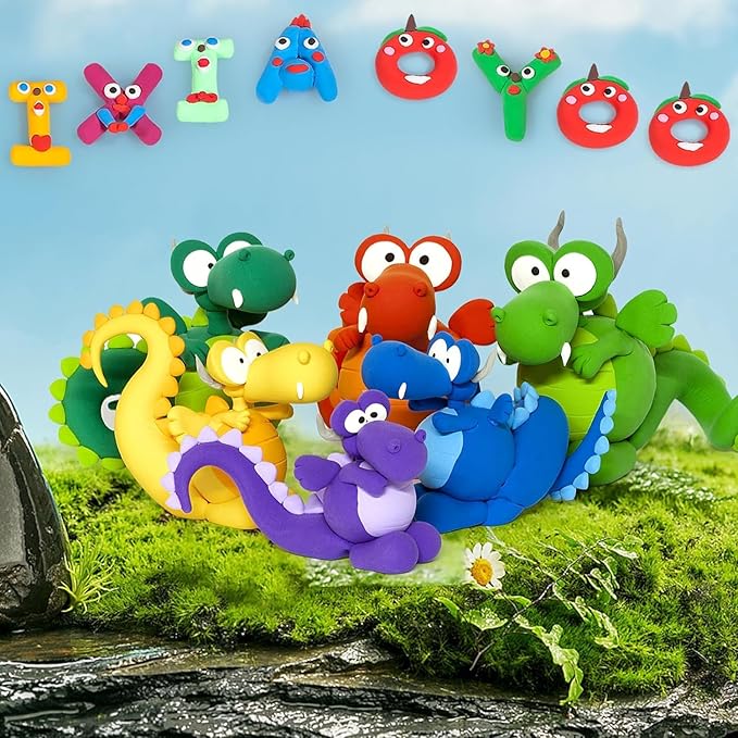 Air Dry Clay, Modelling Clay for Kids, 50 Colors DIY Molding Magic Clay for with Tools, Soft & Non-Sticky, Toys Gifts for Age 3 4 5 6 7 8+ Years Old Boys Girls Kids