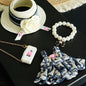 17cm Doll Clothes Set with Fashion Accessories - Premium Luxury Baby Doll Outfits & Designer Clothes Bundle, Unique Fashion Style Dresses with Hat & Pearl Necklace & Bag Accessories(Blue)