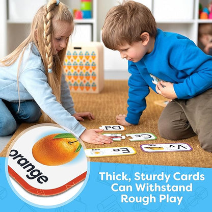 Alphabet Puzzle Games for Kindergarten - 26 Pairs Self-Correcting ABC Puzzle Alphabet Learning Toys Matching Game - ABC Learning for Toddlers Letters Matching Game Preschool Educational Toys
