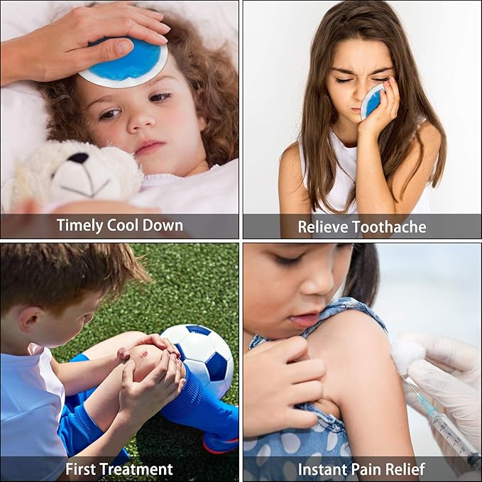 Tutmyrea Reusable Soft Ice Packs - 24 Pack Small Cold Compress for Injuries, Kids, Face, Breast & Allergies