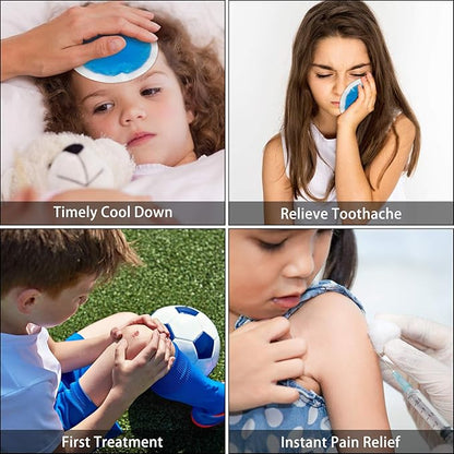 Tutmyrea Reusable Soft Ice Packs - 24 Pack Small Cold Compress for Injuries, Kids, Face, Breast & Allergies