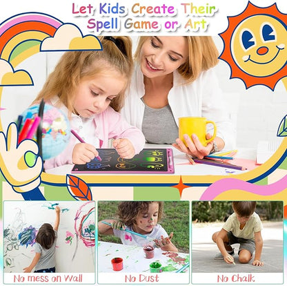 16 Inch LCD Writing Tablet - Colorful Electronic Drawing Pad & Doodle Board for Kids Ages 3-8, Erasable Educational Toy, Birthday Gift and Christmas for Girls and Boys