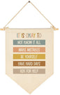 It Is Okay-Classroom Decor-Classroom Poster-Playroom Art-Child Art-Teacher Present-Canvas Hanging Pennant Flag Banner Wall Sign Decor Gift
