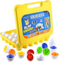 Play Brainy Montessori Alphabet Matching Eggs, 26 Pc. ABC Letter Set, Educational Early Learning Toys and Shape Recognition Sorter Puzzle for Toddlers and Preschool Students, Easter Gift