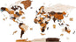 HYPERI Multilayered 3D Wooden World Map Wall Decor, Wood Art Wall Decor, Mapa Mundi Para Pared, World Maps and Push Pins, Christmas, Valentine's Day Gifts For Dad, Mom, Boss, Husband, Wife (Large)
