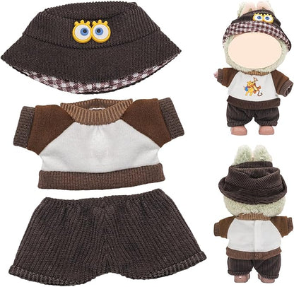 4 Pack—17cm Doll Clothes,Premium Doll Outfit with Accessories,Doll Princess Skirt,Cute Clothes Outfit for 17cm Dolls,End Dolls Fashion Clothing Set(No Dolls and Shoes) (Set N)