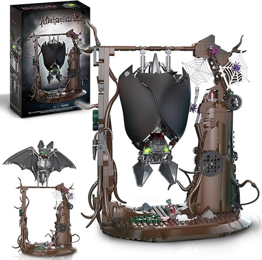 Halloween Bat Building Block Sets for Adults, Compatible with Lego, 839PCS Bat Model Toy Home and Office Decor, Collextible for Teens Boys 8+