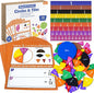 ZKOO Magnetic Fraction Tiles & Fraction Circles Activity Set, Math Manipulatives for Elementary School, Math Learning Magnets Puzzles, School Educational Resources Classroom Educational Kit