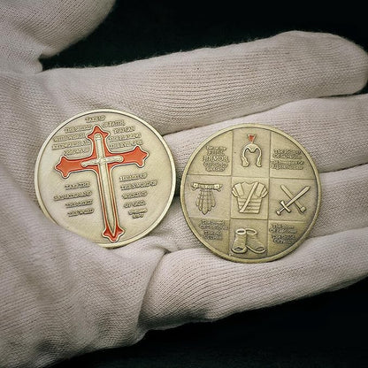 Put On The Whole Armor of God Challenge Coin Templar Knight Coin