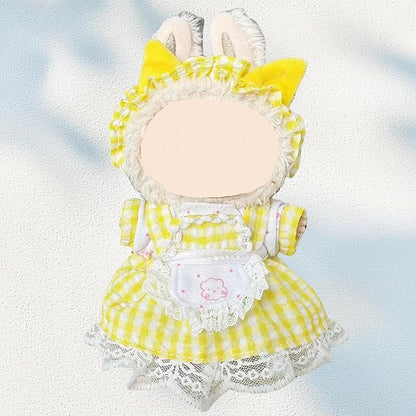 4 Pack—17cm Doll Clothes,Premium Doll Outfit with Accessories,Doll Princess Skirt,Cute Clothes Outfit for 17cm Dolls,End Dolls Fashion Clothing Set(No Dolls and Shoes) (Set 11)