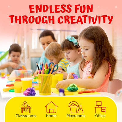 Playbees Color Changing Therapy Putty 6 Pack - Silly Mini Thinking Slime for Sensory Play, Educational Games, Fidget Toy 8-15 - Heat Sensitive Magical Color Shifts - Slime Favors 0.5 Oz