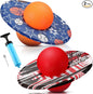 Junkin 2 Pcs Pogo Ball Trick Board Toy Balance Board Pogo Balance Bounce Ball with Pump and Strong Grip Deck for Fun Challenge Fidget Indoor,Outdoor Toys