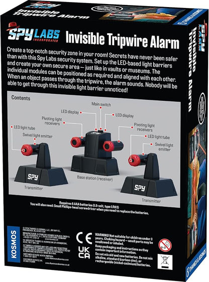 Thames & Kosmos Spy Labs Inc: Invisible Tripwire Alarm | Detective Toy for Boys & Girls Ages 8+ | Toy Security System with LED Light Beams | Essential Pretend Play Tool for Young Investigators