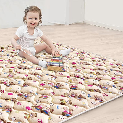 High-Density Foam Baby Play Mat, 50x50 Inches Thicken One-Piece Comfortable and Soft Playmat, Non Slip Machine Washable Floor Mat for Infants, Tapete Para Bebes,Toddlers