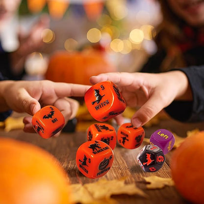 Ditch the Witch Dice Game for Ages 8+ – Fast-Paced Family Games with Custom 6 Sided Dice, Witch Counter, and Directional Play – Halloween Fun for 2-4 Players, Perfect for Gifting or Family Game Night