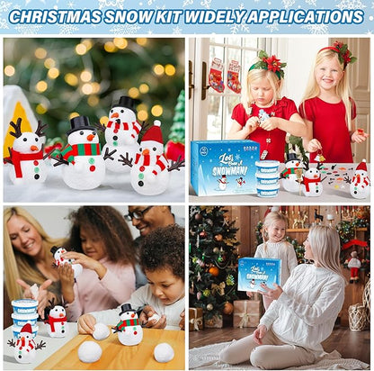 20 Pack Snowman Kit, DIY Christmas Craft for Kids, Build a Snowman Kit Indoors Decorations, Creative Air Dry Clay Modeling Crafts Kit for School Winter Party Activities, Christmas Perfect Kids