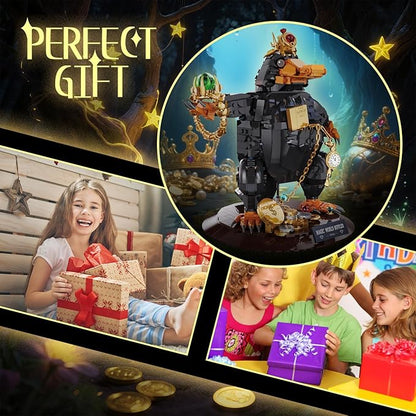 Magic Treasure-Hunting Duck Building Set for Adults, Compatible with Lego Set, 1148PCS Collectible Magical Animal Model Toys, Christmas Birthday Gift for Boys Girls 8+