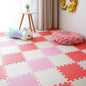 Foam Play Mat for Baby, 0.4 Inch Thick Foam Interlocking Floor Mats, Soft Non-Toxic Baby Playmat, Solid Colored Puzzle Play Mat Kids Floor Mats, 16 Tiles, White/Pink/Red