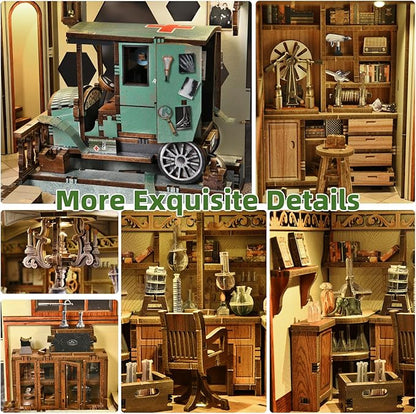 Book Nook Kit, DIY Scene Miniature House Kit Tiny House Mini Booknook Craft Bookshelf Decor, 3D Puzzles for Adults, Gifts for Book Lovers (The Radium Lady)