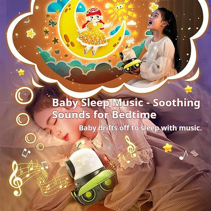 Kids Cartoon Projector Lamp, Cartoon Robot Car Projection Lamp, Rechargeable Robot Night Light with Music, Universe Starry Sky Rotate LED Animal Holiday Room Decor, 21 Discs(2pcs)