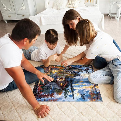 Puzzles for Adults 500 Pieces Puzzle Coutryside Jigsaw Puzzles for Adults Kids Autumn Puzzles Family Challenging Games Great Gift Unique Brain Teaser for Puzzle Enthusiasts, 20.5 x 15in