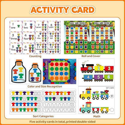 Counting Toys for Kids, Animal Koala Counters w/Activity Cards for Playing Snakes and Ladders, Ludo Board Games, Math Learning Manipulatives, Early Development Toys for Preschool Toddlers