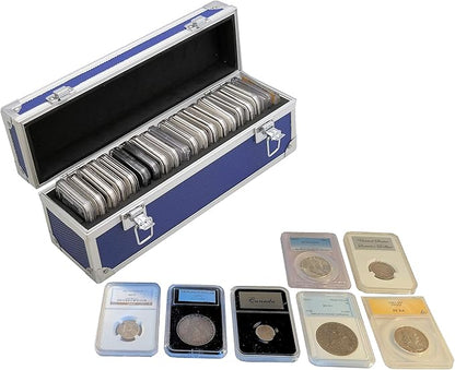 Ursae Minoris Elite Blue Aluminum Box for 20 Certified or Certified-Style Coin Holders NGC, PCGS, ANACS, Elite, Lighthouse, BCW
