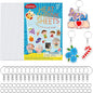 Auihiay 30PCS Shrink Plastic Sheets for Kids with 30 Keychains & 100 Jump Rings, Shrink Films Papers, Shrinky Art for DIY Handprint Keychains, Mother's Day & Father's Day Gifts