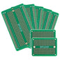 Solderable Breadboard PCB Board Gold-Plated Solder Breadboard for DIY Electronics Projects Apply to Arduino Soldering Projects 3.5"x2.05" (5 Pack + 2 Mini Board, Green)