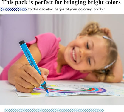 The Pencil Grip Magic Tri Stix, Non-Toxic and Washable Markers For Kids, 24 Assorted Stix Markers, TPG-397
