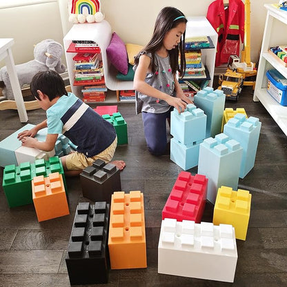 EverBlock 12' x 6' Full Size Plastic Modular Bulk Pack | Giant Building Blocks | Easy to Connect & Reuse | Indoor & Outdoor Use | Build Displays & Structures | Light Blue