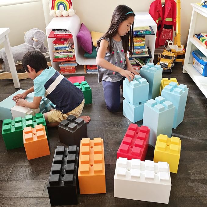 EverBlock 12' x 6' Full Size Plastic Modular Bulk Pack | Giant Building Blocks | Easy to Connect & Reuse | Indoor & Outdoor Use | Build Displays & Structures | Dark Gray
